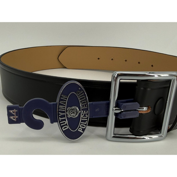 New Dutyman 1611 1-3/4" Black Plain Leather Garrison Belt Size 44 - Picture 2 of 5